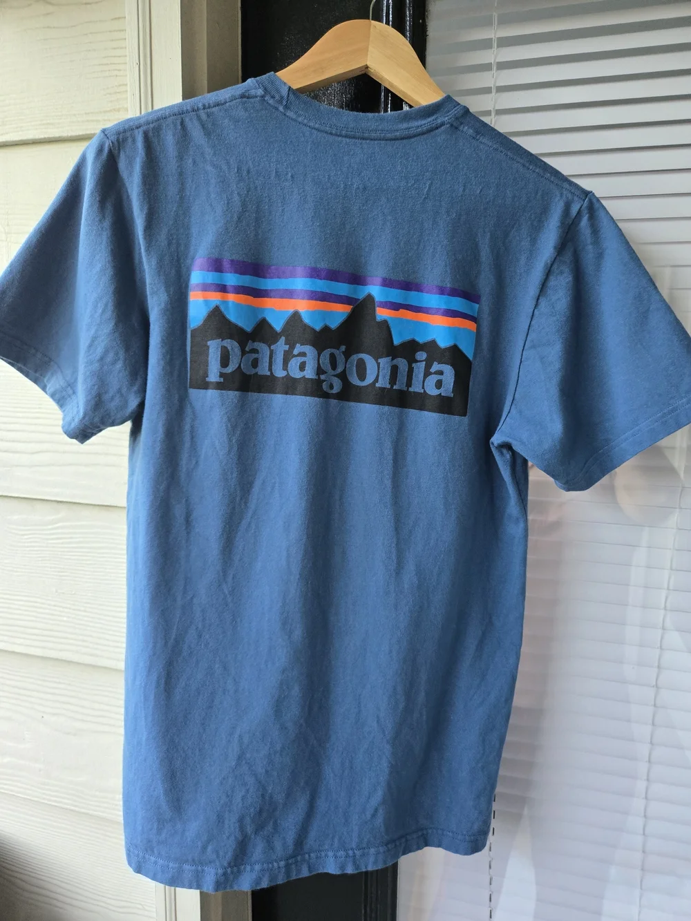 Patagonia Men’s Crew T-Shirt in Blue Size Small